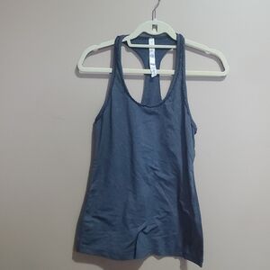 Lululemon Grey Athletic Racerback Ruffled Tank Top Size 12